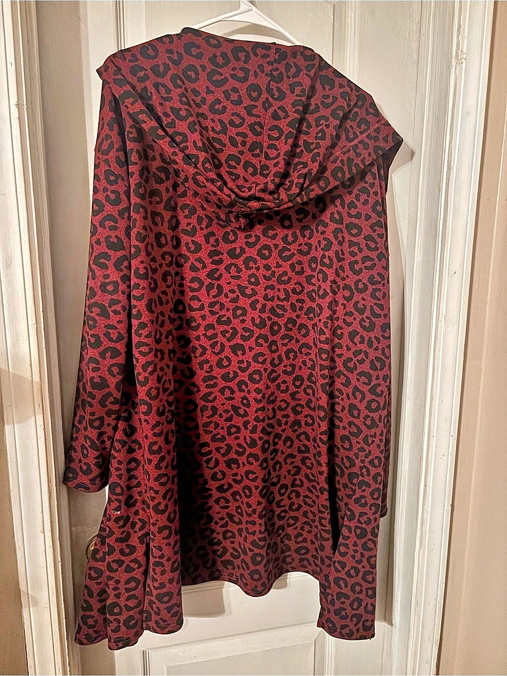 Leopard Print Open Front Jacket
